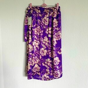 Jopna Floral Wrap Skirt - Purple/Tan - NWT - L